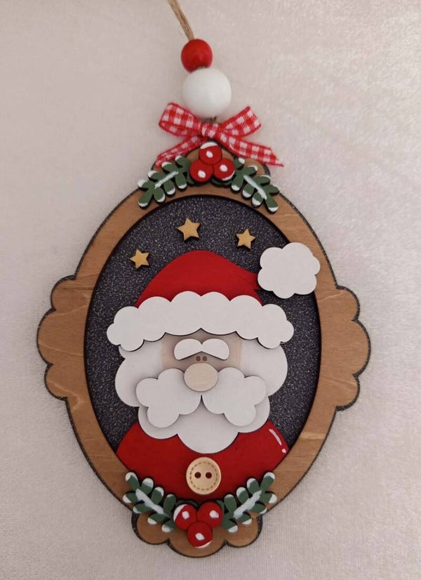 Ornement cadre Père Noël
