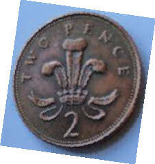 Queen Elizabeth II, DG Regina FD,  UK, 2 NEW PENCE 1971 DIA 2.60   th 0.19 cm