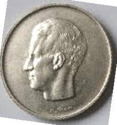 King Boudewijn, 1972 , 10 Fr ,Dia 2.10  Th 0.20 cm