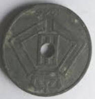 Belgium coin - 1946 , 25 C , Dia 2.62Th 0.18cm
