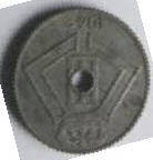 Belgium coin - 1942 , 5 C , Dia 1.41  Th 0.14 cm