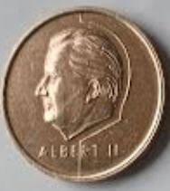 King Albert II, 1994 , 20 Fr , Dia 2.57  Th 0.23 cm
