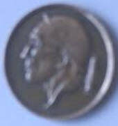 Belgie , 1980 , 50 centimes  brons , Dia 1.91 Th 0.14 cm