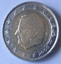 King Albert II , 2000 ,  2 Euro , Dia 2.58 Th 0.20 cm