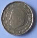 King Albert II , 1999 ,  50 Euro cent, Nordic gold Dia 2.43 Th 0.23 cm