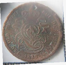 BL 22A- Premier Roy des Belges  - 1886 , 2 Cent , Dia 087 Th 0.04 cm