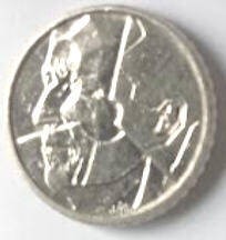 Belgium coin, 1987 , 50 Fr , Dia 2.42  Th 0.22 cm