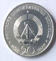 DDR 1-Ernst Thalman. 1971, 20 Mark, MINT, Dia 3.30 , Th 0.23 CM