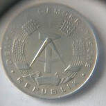 DDR 13 A- 1968 , 1 Pfenning, aluminium , DIa 0.60 , Th 0.09 CM