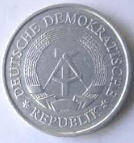 DDR 9 -  1971 , 1 Mark , DIa 2.52 , Th 0.21 CM