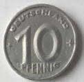 Deutschland , 1948 , 10 Pfennig , Dia 2.11 Th 0.18  CM