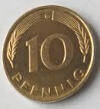 Bundes Republik . 1995 , 10 Pfennig , Dia 2.15 Th 0.16  CM