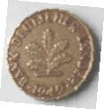 Bundes Republik . 1949 , 10 Pfennig , Dia 2.15 Th 0.16  CM