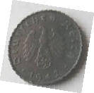 Deutsches Reich  . 1942 , 10 Pfennig , Dia 2.10 Th 0.16  CM