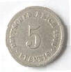 Deutsches Reich  . 1906 , 5  Pfennig , Dia 1.81 Th 0.11 CM