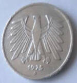 Bundes Republik . 1975  , 5 Mark , Dia 2.89 Th 0.20  CM