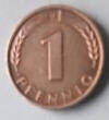 Bundes Republik ,  COPPER ,. 1950 , 1  Pfennig , Dia 1.65 Th 0.13  CM