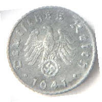 DL27 A ,  Deutsches Reich  . 1941 , 5  Pfennig , aluminium,Dia 0.75 Th 0.06 CM