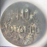 DL30 BA  Deutschland - Stadt Wiesbaden ,  .  ?  , 1 0  Not Geld , ,Dia 0.82 Th 0.03 CM