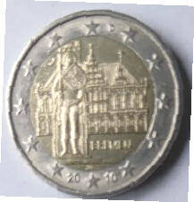 DL 37 A - BREMEN  -Euro Coin - 2010 D  - 2 Euro - Dia  2.57  Th  0.22 CM