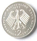 Bundes Republik . 1979  , 2 Mark , Dia 2.68 Th 0.17  CM