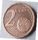 DL50 B -  BRD  -Euro Coin - 2002  S  - 2  Euro Cent - Dia  0.74 Th  0.06 CM