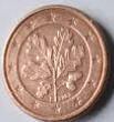 DL 52 A -  BRD  -Euro Coin - 2002  F  - 1  Euro Cent - Dia  0.64 Th  0.06 CM