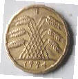 Deutsches Reich   , 1924 , 10 Pfennig , Dia 2.08  Th 0.16  CM