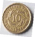 Deutsches Reich   , 1924 , 10 Pfennig , Dia 2.08  Th 0.16  CM