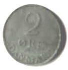 DM 14B . DANMARK - 1960 ,  2 ORE , Dia 2.11 Th 0.14 CM 