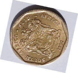 South Africa,, 1992  , 20 c , Dia  1.9 th 0,17cm