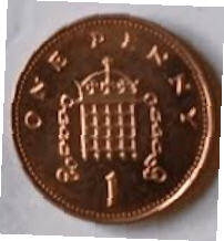 Queen Elizabeth II, DG Regina, 2000 , one Pence, Dia 2.03 th 0.14 cm