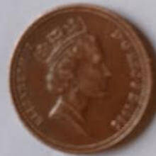 Queen Elizabeth II, DG Regina, 1986 , one Pence, Dia 2.03 th 0.14 cm
