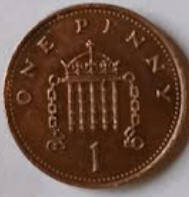 Queen Elizabeth II, DG Regina, 1986 , one Pence, Dia 2.03 th 0.14 cm