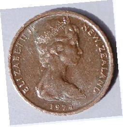 Queen Elizabeth II, South Africa, 1968, 2 c ,Dia 2.24 th 0,14 cm