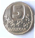 FL 1B SUOMI FINLAND - 1983 - 5 MARKAA  DIA 2.62 TH 0;23 CM