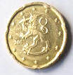 FL 3A -FINLAND EUROCOIN - 2001 - 20 EUROCENT - DIA 2.22  TH 0.20 CM