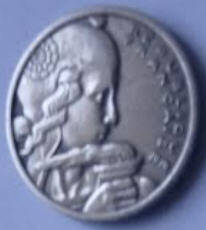 Republique Francais , 1955 , 100 Francs , Dia 2.40  Th 0.18 cm
