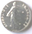Republique Francais  , 1977 , 1/2 Franc , Dia 1.95  Th 0.19 cm