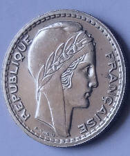 Republique Francais , 1947 , 10 Francs , Dia 2.60  Th 0.17 cm