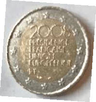 Precidence European Union ,2008 , 2 Euro ,Dia 2.57  TH 0.22 cm