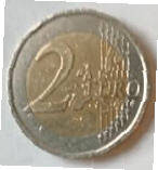France Euro coin , 1999 , 2 Euro , Dia 2.57  Th 0.22 cm