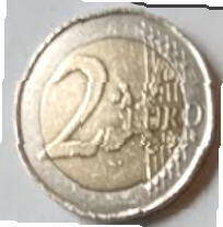 France Euro coin , 2001 , 2 Euro , Dia 2.57  Th 0.22 cm