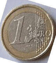 France Euro coin , 2001  , 1 Euro , Dia 2.32  Th 0.21 cm