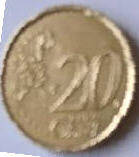 France Euro coin , 1999  ,  20 Eurocent , Dia 2.22  Th 0.21 cm