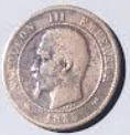 Republique Francais. Napoleon III Empereur , 1855 , dix centimes , Dia 2.27  Th 0.15 cm