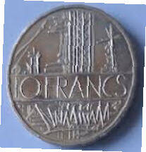 Republique Francais , 1984 , 10 Francs , Dia 2.60  Th 0.24 cm