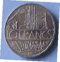 Republique Francais , 1984 , 10 Francs , Dia 2.60  Th 0.24 cm
