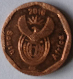 South Afrika ,2016, 10 cents, Dia 1.6  Th  0.14 cm