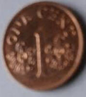 South Afrika , 1994, 1 cent, Dia 1.44  Th  0.12 cm